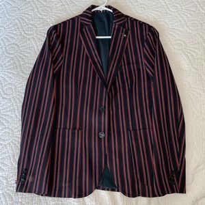 ZARA Stripe Blazer with Star Pendant